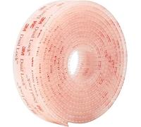 DPM Tapes - Bande Adhésive 3M Dual Lock SJ3560, Fixation Réutilisable Type Attache/Détache Haute Résistance pour Voiture, Dashcam, GoPro, Système de Péage, DIY, Trasparent (25,4 mm x 1 m)