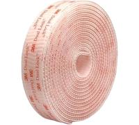 DPM Tapes - Bande Adhésive 3M Dual Lock SJ3560, Fixation Réutilisable Type Attache/Détache Haute Résistance pour Voiture, Dashcam, GoPro, Système de Péage, DIY, Trasparent (25,4 mm x 2 m)