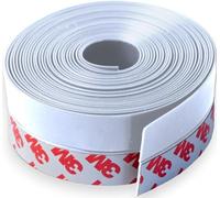 Dpm Tapes - Bas de Porte Adhésif en Silicone avec Adhésif 3M, Joint Découpable Anti-Courants d'Air pour portes et fenêtres, 35 mm x 5 m, Blanc