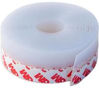 Dpm Tapes - Bas de Porte Adhésif en Silicone avec Adhésif 3M, Joint Découpable Anti-Courants d'Air pour portes, fenêtres et parois de douche compatibles, 35 mm x 5 m, Transparent