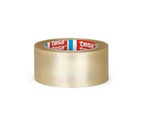 Dpm tapes - Ruban d'emballage durable Tesa 60418, extra long, 85 % PET recyclé, sans solvants, colis, déménagements, expéditions, scellage garanti <25 kg - Transparent - 132 m x 50 mm