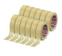 Dpm tapes - Tesa 4323 Ruban de Masquage en Papier pour Peinture, Papier Gommé Professionnel, Colle Haute Qualité, Idéal Bricolage et Travaux de Finition (25 mm x 50 m - Lot 12)