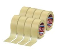 Dpm tapes - Tesa 4323 Ruban de Masquage en Papier pour Peinture, Papier Gommé Professionnel, Colle Haute Qualité, Idéal Bricolage et Travaux de Finition (38 mm x 50 m - Lot 8)