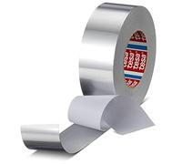 Dpm tapes - Tesa 60672 Ruban en Aluminium Métallique, Résistant à la Chaleur, à l’Eau et à la Vapeur, Idéal pour Conduits d’Air et Réparations Durables (50 mm x 25 m)