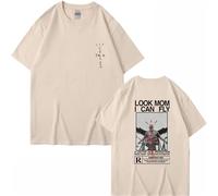 DPMTBD T-Shirt Graphique Homme Manches Courtes Travis Hip Hop Casual Tee Scott Été Col Rond Tops-Khaki||s