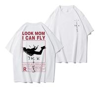 DPMTBD T-Shirt Graphique Homme Manches Courtes Travis Hip Hop Casual Tee Scott Été Col Rond Tops-White||l