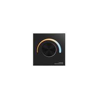 DPNABQOOQ Contrôleur LED CCT 12-24 V, Montage Mural, Bouton Rotatif, variateur de température de Couleur for SMD 5050 2835 COB, Double lumière Blanche(T2-K Black)