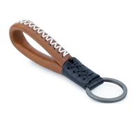 DPOB Chaîne Principale en Cuir, Keychain Tressé en Cuir de Boucle Fait Main de Boucle pour la Voiture / Bureau / Clés à la Maison (Marron)
