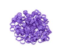 Dpofirs 100 PCS Bague de Poulet en Matériau PP Durable, Violet (Purple #11)