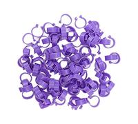 Dpofirs 100 PCS Bague de Poulet en Matériau PP Durable, Violet (Purple #12)