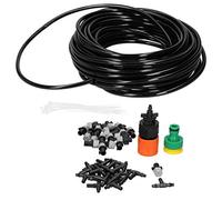 Dpofirs 15m Système de Refroidissement par Brumisation pour Jardin, | Kit de -irrigation avec buses pour serre, patio, parterre de fleurs, plantes en pot