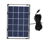 Dpofirs 6W 5V Panneau Solaire Polycristallin Sortie Type-C pour Caméras | Conception protégée contre les intempéries, câble de 5 m inclus, pour caméras extérieures et lampes de jardin, source
