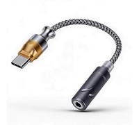 Dpofirs Adaptateur Casque USB C vers 3,5 Mm, Dongle HiFi DAC avec Puce CX31993 pour Un Son Haute Résolution 24 Bits 96 KHz, Compatible avec Téléphone 15 16 17, S23, PC, Musique, (Gold)
