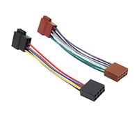 Dpofirs Adaptateur de Faisceau D'autoradio pour Connecter Efficacement le Câble ISO Mâle à Femelle à 16 Broches pour L'installation D'autoradio, Paquet de 2 pour Cabrio/Corrado/Euro Van