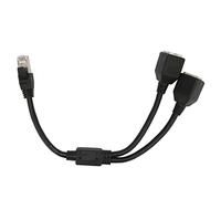 Dpofirs Adaptateur Répartiteur RJ45 Y, Rallonge de Câble Adaptateur Ethernet RJ45 1 à 2 Ports Excellente Transmission de Connexion Bon Signal Adaptateur de Prise Ethernet pour Cat5, Cat5e, Cat6, Cat7