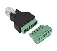 Dpofirs Adaptateur RJ12 mâle à borne à vis, Ethernet RJ12 6P6C mâle à 6 Broches Bornes à vis Adaptateur Connecteur RJ12 Adaptateur mâle Ethernet Connecteurs Audio et vidéo