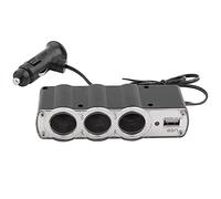 Dpofirs Adaptateur Secteur pour Chargeur de Voiture Multi-répartiteur, Adaptateur pour Allume-Cigare 3.0,Adaptateur pour Allume-Cigare 3.0, répartiteur Voiture d'alimentation à 3 Prises 180W 12V/24V