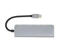 Dpofirs Adaptateur USB C 5 en 1 Hub USB C pour Ordinateur Portable ou Ordinateur de Bureau, 4 * Ports USB3.0 5 Gbps 1 * 60W + Type C PD3.0 Station d'accueil de Charge pour Port d'alimentation Rapide