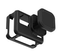 Dpofirs AMagisn AC19 Étui de Protection en Silicone pour Appareil Photo + Cache D'objectif + Kit de Sangles pour Ace Pro Protection Complète Léger Portable Noir (#4)
