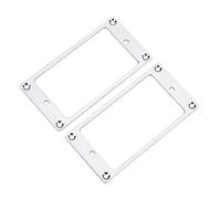 Dpofirs Anneaux de Montage de Micro Humbucker, 2 Pièces de Rechange de Cadre de Micro de Guitare en Métal, Stable et Robuste pour Guitare électrique (SILVER)