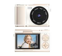 Dpofirs Appareil Photo Numérique 4K pour la Photographie, Zoom 18X, Caméra Vlog Autofocus avec écran Rabattable de 3 Pouces à 180°, Caméscope Vidéo Portable Anti-secousse pour Les (White)