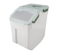 Dpofirs Bac de Stockage de Riz épaissi, Conteneur de Collations de Farine, Vert Menthe, Organisateur d'aliments de Cuisine (25 kg / 55,1 livres)