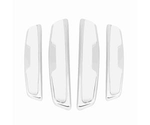 Dpofirs Bandes de Protection Latérales de Porte de Voiture, Barres Anti-Collision Durables pour Voiture Universelle, SUV, Camion, ABS + Caoutchouc, Noir, Blanc, Gris, Paquet de 4 (White)
