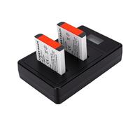 Dpofirs Batterie D'appareil Photo 1800 MAh avec Chargeur à Double Emplacement, Lot de 2 Kits de Chargement pour écran LED USB C pour DSC W130 W210 W220 W230 W290 HX7 HX10 H10 H50