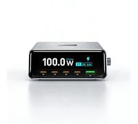 Dpofirs Bloc de Chargeur USB C, Station de Charge GaN 265W à 5 Ports, Hub USB, Chargeur Mural de Type C et A, Adaptateur d'alimentation pour Plusieurs Appareils (Black)