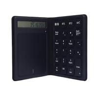 Dpofirs Bluetooth Number Pad, Clavier Numérique sans Fil Pliable avec pavé Tactile et Calculatrice, 23 Touches 3 en 1 Clavier Ultra Mince avec étui en Cuir PU pour Ordinateur Portable