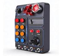 Dpofirs Boîte de Contrôle de Course de Simulation de Boîte de Boutons de Course RVB avec 30 Options Programmables Contrôleur de Jeu PC pour Farming Simulator Dangerous T150 Noir 7,24 X 5,67 X 3,09