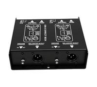 Dpofirs Boîte de Direct Passive Double Canal pour L'enregistrement sur | Éliminateur de Bourdonnement pour Mélangeur de Guitare Clavier, Convertisseur de Signal Asymétrique à équilibré