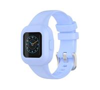 Dpofirs Bracelet de Rechange en Silicone pour GarminFit JR3, Léger, Résistant à la Transpiration et à L'eau avec un Design Réglable, 12 Couleurs Disponibles (Chrysanthème bleu)