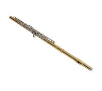 Dpofirs C Instrument de Flûte, Full -Tone -Flute Id Id-Kit en Laiton en Laiton Airt Angle Rattelié les Touches avec un Bouton de Portage pour les Performances