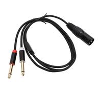 Dpofirs Câble Double 1/4 TS Mâle vers XLR 3 Broches Mâle, Cordon Répartiteur Double 1/4" vers XLR Y de Haute qualité pour Mixeur de Microphone, Connecteurs Plaqués or, Micro vers Mixeur Système