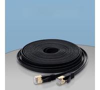 Dpofirs Câble Ethernet Cat 7, Cordon de Raccordement de Transmission Stable et Durable pour Réseau LAN, Bande Passante 10 Gbit/s 600 MHz, Cordon Internet Plat pour la Disposition des Câbles (#14)