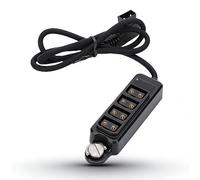 Dpofirs Câble Répartiteur Dtap, Adaptateur d'alimentation de Moyeu Répartiteur D Tap Mâle vers 4 Ports Femelle avec Support à Vis 1/4 Po pour Moniteur de Caméra à Batterie à Montage en V