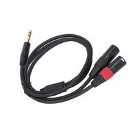 Dpofirs Câble Répartiteur en Y 1/4" Mâle vers Double XLR sans Bruit, Son Clair pour les Présentations en Direct (#3)
