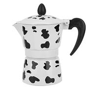 Dpofirs Cafetière en aluminium - Cafetière - Pot à moka couleur lait vache - pour la maison, le bureau (3 tasses couleur vache laite), 150 ml