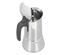 Dpofirs Cafetière Moka sur Cuisinière, Cafetière en Acier Inoxydable 430 avec Base Compatible avec Table de Cuisson à Induction pour Préparation d', Camping et Voyage (4 tasses)
