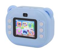 Dpofirs Caméra Instantanée, Caméra pour Enfants Avant et Arrière Double Lentille 2 Pouces HD écran Multifonctionnel pour Le d'anniversaire (Bleu Ciel)