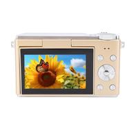 Dpofirs Caméra Numérique avec Un écran Flip à 3 Pouces 64MP HD Haute Résolution Haute Résolution - Caméra de Mise au Point Automatique pour Documenter Les Jalons AB/Largeur (Gold)