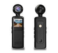 Dpofirs Caméra Portative, Enregistrement Vidéo 1080P avec Objectif Réglable à 180°, Stabilisation Intelligente pour des Images Fluides, Mode Nuit pour Faible luminosité