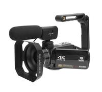 Dpofirs Caméra Vidéo Numérique 4K avec Microphone, Zoom 56 MP 18x, éclairage de Remplissage Avant du Haut-Parleur, Objectif Grand Angle, Stabilisateur, Prise en Charge de Carte 128 Go