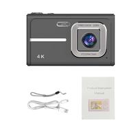 Dpofirs Caméra Vlog 1080P pour Enfants et Débutants, Zoom 16X, Filtres Créatifs, Appareil Photo Numérique Compact avec écran IPS de 2,4 Pouces pour Un Partage instantané (Black)