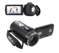 Dpofirs Caméscope Vidéo 56M 4K avec Télécommande, Vision Nocturne IR, Zoom 18X, écran Tactile IPS 3,0 Pouces, Caméra Vlog, Youtube Portable Compact pour la Photographie