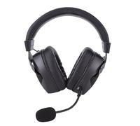 Dpofirs Casque de Jeu sans Fil avec Suppression Avancée du Bruit, Lumière RVB pour PC, Casque 5.4 2,4 GHz, Son Clair, Son Surround 7.1 pour Les Joueurs, Matériau ABS (Black)
