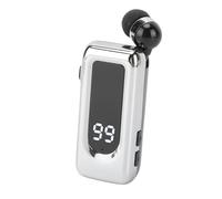 Dpofirs Casque Lavalier 5.4 avec Affichage de Puissance LED pour Les Voyages d'affaires, Casque Lavalier sans Fil pour Les Conducteurs et Les Hommes d'affaires (Silver)