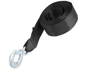 Dpofirs Ceinture de Cabestan de Ceinture de Treuil Marin, Bande de Changement de Treuil de Remorque en Polyester Haute Résistance avec Crochet de sécurité Robuste, pour le Remorquage de Bateaux et les