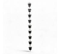 Dpofirs Chaîne de Récupération de Pluie, Chaîne de Pluie Décorative de Pétale de Fleur en Alliage d'aluminium avec Crochets Robustes pour Le Remplacement du Tuyau de Descente de Gouttière